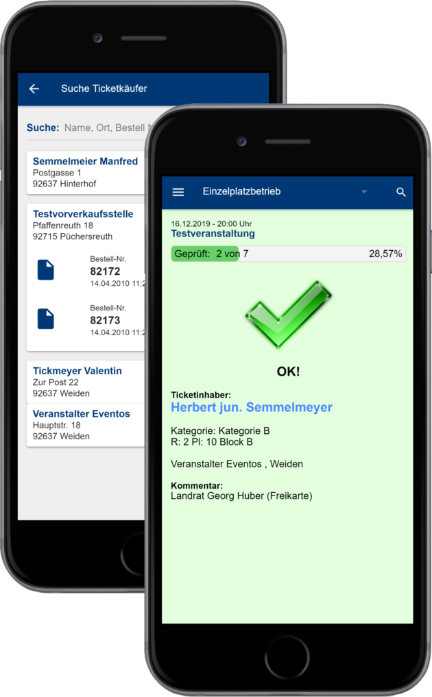 okEinlass App Screenshot okEinlass App Screenshot
